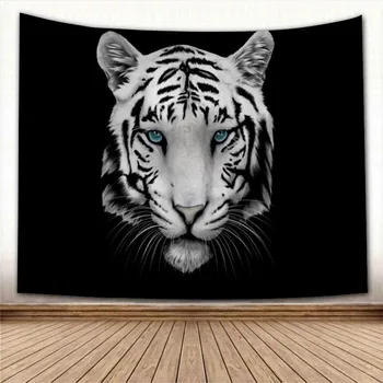 Schöne Weiße Tigru Tapiserie Bunte Psihedelice Dekorative Teppich Bagheta Stoff Für Wohnzimmer Schlafzimmer Wandteppiche Zubehör