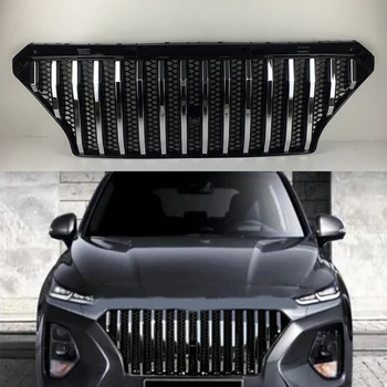 Se potrivesc pentru Hyundai new Santa fe 2019 2020 Fata de Mașini de curse grila Santa Fe negru de argint ȘI grila radiatorului aspectul accesorii