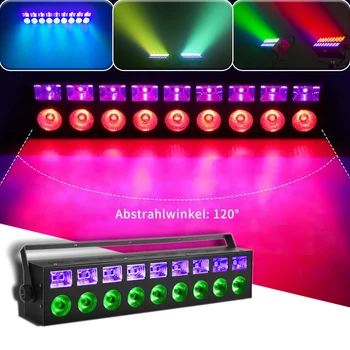 Se Spală CONDUS Bar 2in1 Efect RGBW și UV Sunet de Control al Luminii DMX Control Ritm de Muzică Colorat LAMPA DJ Disco TV Decora Desktop Lumina