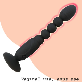 Silicon USB Reîncărcabilă Anal Margele Dop de Fund Vibratoare Jucarii Sexuale pentru Barbati Lung Anus un Vibrator Anal Prize Adult Produsul pentru Gay