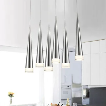 Simplu Pandantiv cu Led-uri Lumini AC85-265V 5W Led-uri Moderne Conic Lămpi suspendate din Aluminiu Mână de Iluminat sufragerie, bar, Restaurant Lampa