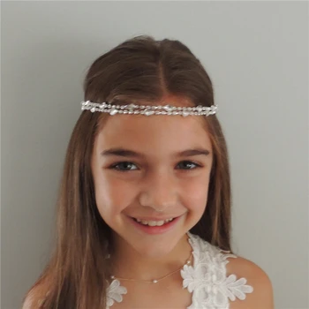 Simplu Stras Rând Dublu Cap de Lanț Frizură Bijuterii pentru Femei de Moda de Mireasa Frunte Lanț de Bijuterii de Nunta Caciulita