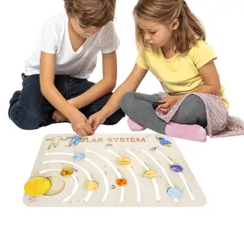Sistem Solar Puzzle Explorarea Spațiului Din Lemn Sistem Solar Etaj Puzzle-Uri Montessori Jucărie Jucării Educative Pentru Copii Preșcolari
