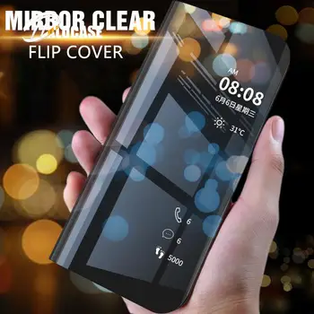 Smart Mirror Cazul în care Telefonul Pentru Huawei P20 P30 P40 Pereche 20 10 30 Pro Lite Onoarea 20 Pro 7C 8A 8X 9 8 10 Lite 9i Nova 5T P Smart Cover