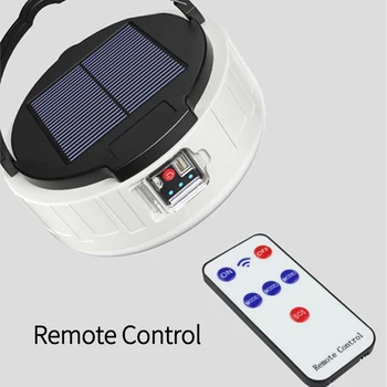 Solar USB LED-uri în aer liber, Piața de Noapte Lumina Reîncărcabilă Bec Lampa Camping Portabile Reflector Lanterna Felinar Cu Telecomanda