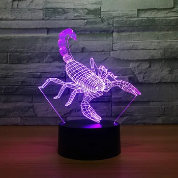 Spider 3D LED Lumina de Noapte Touch de la Distanță Lămpi de Masă 7 Culori Schimbare de Atmosferă Lumini Cadouri Jucarii pentru Copii Decor Dormitor