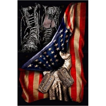 Steagul American Patriotic Pictura Tablou Canvas Arta De Perete Pentru Living, Dormitor Decor Acasă