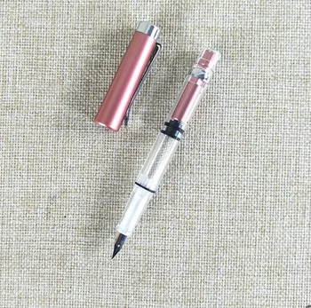 Stilou de culoare din plastic transparent caligrafie practică pen sac de cerneală stilou model D-9912