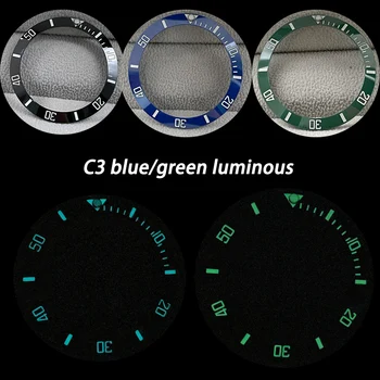 Super C3 Albastru Verde Luminos SUB GMT Ceas Bezel Ceramica Introduce potrivesc Rlx SEIKO Watch Negru Verde Albastru Piese de schimb