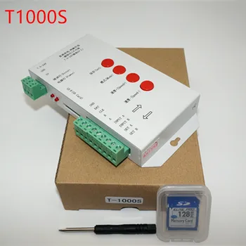 T1000S Card SD WS2801 WS2811 WS2812B LPD6803 CONDUS 2048 Pixeli Controller DC5~24V T-1000 LED RGB Controller
