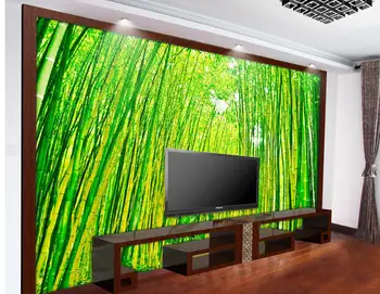 Tapet 3d pentru camera Verde de bambus fundal foto de perete 3d tapet modern living imagini de fundal