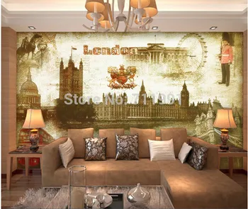 Tapet personalizat Papel de parede Britanic retro peisaj oraș pentru televiziune canapea fondul de interior tapet vinil
