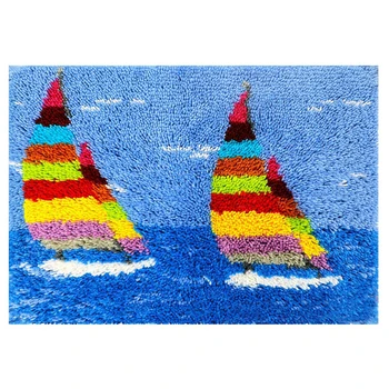 Tapiserie Blocare Cârlig Kituri Cu Barcă cu pânze Imprimate Panza Broderie Meserii pentru Adulți Cârlig Broderie Mat Kit Hobby Home Decor