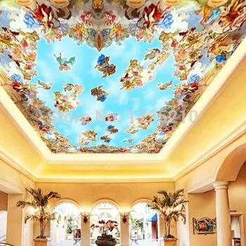 Tavan tapet mural zenith Hotel KTV divertisment 3D medievale Europene tavan Dimensiuni Personalizate