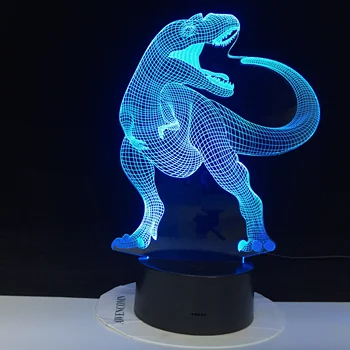 Tema Dinosaur Park 3D Lampa Joc de CONDUS lumina de noapte în 7 Culori Schimba starea de Spirit Touch Lampa de Dropshipping Copii Cadou 3225