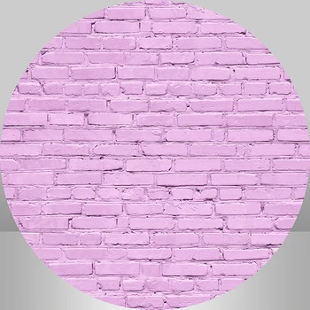 Tema Purple Zid de Cărămidă Petrecere de Nunta de Decorare Fotografie de Fundal Personalizate Copil de Dus Ziua Rotund Cerc Fundaluri