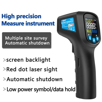 TH01B Non-Contact Termometru Digital cu Infrarosu IR Arma cu Laser Non-Contact a Senzorului de Temperatură Termometru -50~600C Pirometru Metru