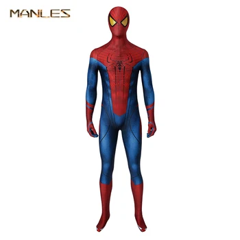 The Amazing Spider-Man, Peter Parker Cosplay Spiderman Peter Parker Costum Cosplay Bodysuit Film Stretch Salopeta De Halloween