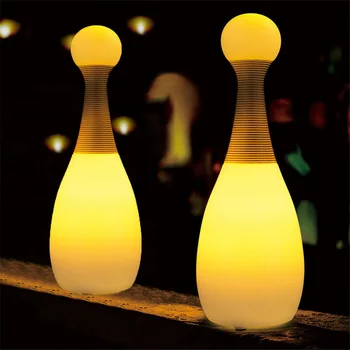 Thrisdar Reîncărcabilă Creative Bowling Bar Lampă de Masă KTV Cafe-Bar Hotel Restuarant Club de noapte Masa de Noapte Lumina