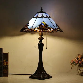 Tiffany Vitralii Lampă De Masă În Stil Baroc European Dormitor Lampa De Birou Vintage Retro Camera De Zi De Decorare Noptiera Corpuri De Iluminat