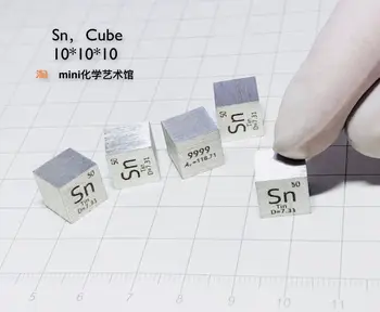 Tin Cub De Metal De Staniu Tin-Țintă Tin Cub Tabelul Periodic Cub Sn 9999