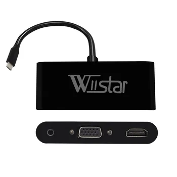 Tip C Convertor USB 3.1 Type C la HDMI VGA Audio de 3.5 mm cu Adaptor USB 3.0 pentru Transmisia de Date de Înaltă Calitate
