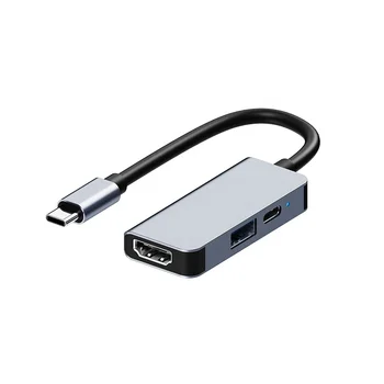 Tip C Hub 3 In 1 USB-C Pentru HDTV 4K PD 87W Încărcare 5Gbps de Transfer de Date Hub USB C pentru MacBook Hub-uri USB