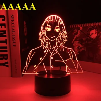 Tokyo Răzbunătorul Mikey 16 Culori cu Telecomanda 3D LED Lampa pentru Copil Ziua de nastere Cadou Decor Dormitor Lumina de Noapte Anime Masa de Lumina