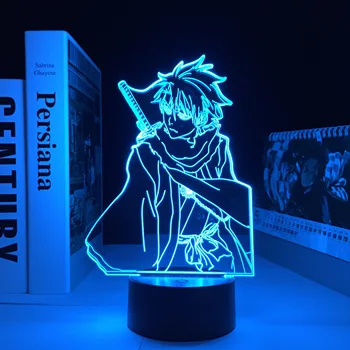 Toshiro Hitsugaya Anime Bleach Figura Lumină LED-uri pentru Dormitor Deco Lumina de naștere. Cadou Cameră Decor Manga Bleach 3D Lampă de Masă