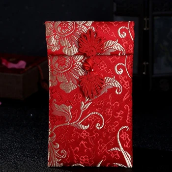 Tradițională chineză Roșu de Pachete de nunta sac Nod de Broderie Noroc de Bani Punga de Cadou pentru Anul Chinez Lunar Nunta, Ziua de nastere