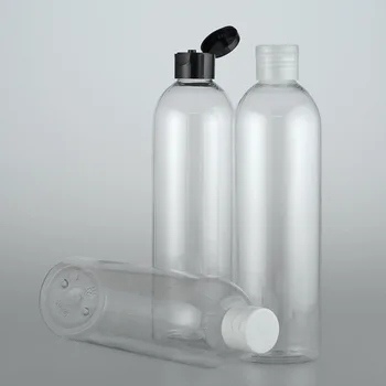 Transparent Alb 400ML X 20 Emmpty Cosmetice Sticlă de Plastic Pentru Lotiune de Ambalaje PET Flip-Capac de Sticla 400CC Sampon Recipient