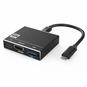 Trei-în-unul HDMI-Adaptor compatibil 4K Cablu USB C Splitter cu Hub 3.0 TF SD Reader Docking Station Tip c Converter