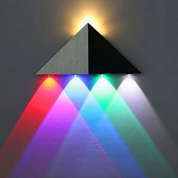 Triunghiular Lumini de Perete Lampă cu LED-uri AC85-265V Aluminiu Triunghi Stil Tranșee de Perete iluminat Baie Dormitor Bar Acasă Decorare