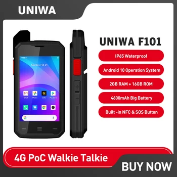 UNIWA F101 Mobile Phone Walkie Talkie ASV Android 10 13MP camera din spate 4600mAh 4.0 inch Telefon Mobil rezistent la apa NFC, 4G telefon Mobil