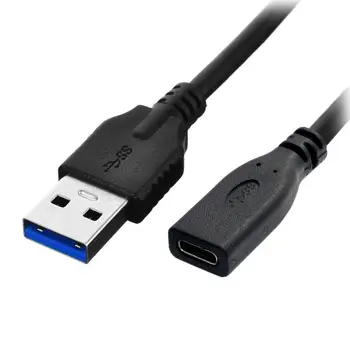 USB-C USB 3.1 Tip C de sex Feminin pentru USB 3.0, UN Mascul Cablu de Date -20cm