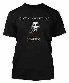 V de la Vendetta Masca, Trezire la nivel Mondial Anonim Mens T-Shirt. Vara din Bumbac cu Maneci Scurte O-Neck Tricou Unisex Nou S-3XL