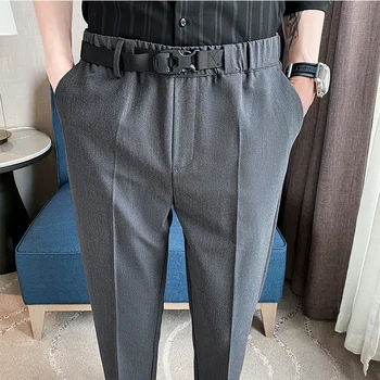 Vara barbati Nou Slim Versiunea coreeană Business Casual Noua Pantaloni Culoare Solidă Pantaloni Drepte