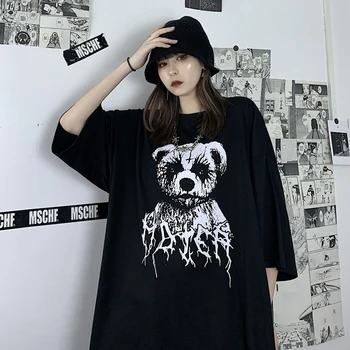 Vara Goth sex Feminin Tee Estetice Vrac Femei T-shirt Punk Grunge Întuneric Streetwear Doamnelor gotic Top T-shirt Harajuku Haine y2k