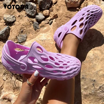Vara Oamenii Gaura Pantofi Marime Mare 44 Cuplu Femei Casual în aer liber, Sandale de Plajă Camuflaj Roman Papuci de casă Respirabil Non-alunecare Slide-uri