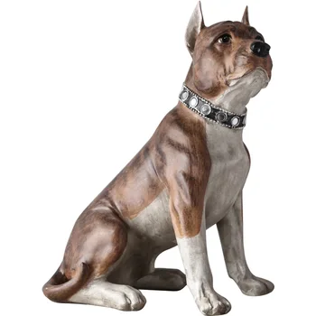 Vintage Câine Rășină Decor Meserii Creative Bulldog Sculptura Ornament Camera De Zi Animale Decor Artware American De Origine Accesoriu
