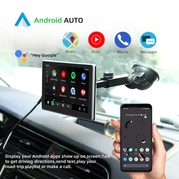 VODOOL 7inch Radio Auto Multimedia Player Video Wireless Carplay Și fără Fir Android Auto Touch Screen Pentru VW, Nissan, Toyota