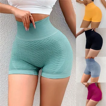 Yoga de Fitness, pantaloni Scurți de Antrenament pentru Femei Pantaloni Scrunch Butt Booty Shorts Pentru Femei fără Sudură de Ciclism de Funcționare de Înaltă Talie Jambiere