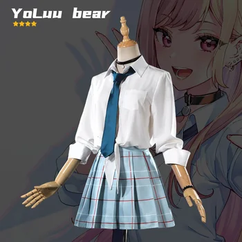 YoLuu urs de 4 Stele Anime Rochia Mea Dragă Cosplay Kitagawa Marin Cosplay Costum pentru Femei Costum de Marinar JK Uniformă Școlară