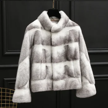 în general Cruce haina blana nurca haină de blană scurtă 2023 îmbrăcăminte pentru femei îmbrăcăminte paltoane jacheta haina de iarna noi stand guler